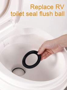 2 Pcs 385311658 Toilet Flush Ball Seal Replacement For Dometic 300 310 320 RV - Black - View 5
