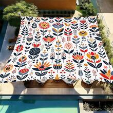 1pc Mandala Geometric Print Square Sun Shade Sail, Suitable For Yard, Pool, Villa Courtyard, Outdoor Leisure Area, Outdoor Sun Shade Sail, Beach Umbrella, Outdoor Sun Shade Cloth, Beach Canopy, Beach Tent, Patio Sun Shade, Outdoor Gazebo, Gazebo - Bohemia C - View 13