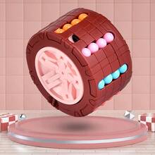 1pc Fingertip Rotating Maze Slider Puzzle, Adult Spatial Logic Training Travel Game, Finger Spinner Magic Bean Magic Disk - Multicolor - View 5