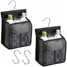 1PC/2PCS Tas Penyimpanan Gantung Jaring Bernapas dengan Pengait - Keranjang Penyimpanan Lipat, Cocok untuk Kamar Mandi, Asrama, Gym, Aksesoris Perjalanan, Tas Penyimpanan Gantung Hemat Ruang, Cocok untuk Kamar Mandi, Kamar Tidur, Kamar Mandi RV, Dapur, Penyimpanan Rumah dan Ruang Ganti, Tas Jaring Ringan dan Tahan Lama, Nyaman untuk Menyimpan Kosmetik, Handuk, Barang-barang Kecil, Cocok untuk Natal, Paskah. - beraneka warna - View 1