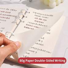 A6 Cute Plaid Transparent PVC Loose-Leaf Notebook, Detachable Loose-Leaf Diary 120 Pages, Lined, Large Capacity, No Sharp Edges, Soft Touch, Back To School Planner, Scrapbook School Supplies - A6 - View 9