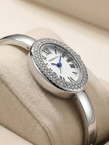1pc Women's Minimalist Vintage Delicate Small Versatile Bracelet Quartz Watch Suitable For Daily Wear - Silver - View 5