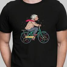 Fahrrad T-Shirt Wissenschaft Atome Bike TShirt Atom Physik T-shirts Männer lose beiläufige Oansatz kurzarm T Tops - Farbe 1 - Übersicht 1