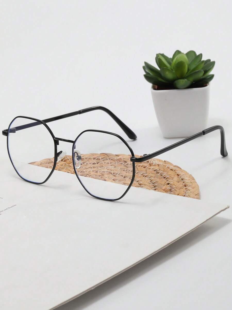 1 pièce Nouvelle monture de lunettes Wayfarer classique avec verres unis, lunettes décoratives, protection des yeux, style minimaliste, mode décontractée, convient pour l'école, la lecture sur ordinateur, les jeux, la télévision, le téléphone portable et d'autres occasions, accessoire idéal pour les lunettes pour hommes - Noir - View 1