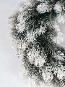人造聖誕花環 狗尾松針花環 節日裝飾 壁掛式小花環 - 白色 - 查看 4