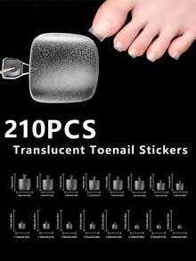 630/420/210/105/42pcs Transparent French Style Nail Tips, Square Pre-Shaped Thickened Fake Toenail Extensions, Full Coverage Acrylic Material DIY Nail Art, Nail Supplies, Nail Supplies, Nail Art > Press-On Nails, Press-On Nails, Press-On Nails, Press-On Toenails - Clear - View 6