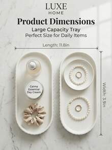 30cm White Oval Jewelry Box, Suitable For Desktop Storage (Large) - Multicolor - View 5