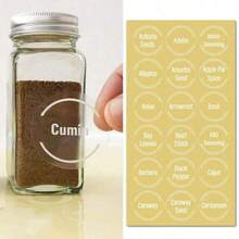 144pcs Transparent Self-Adhesive Spice Stickers Kitchen Jar Spice Bottle Labels Kitchen Labels Food Storage Stickers Waterproof Blackboard Label Stickers - View 9