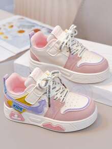 1 Pasang Sepatu Skateboard Olahraga Anak Kasual Modis untuk Semua Musim - Baby Pink - View 4