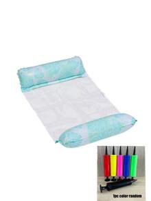 1pc 2-Tube Inflatable Water Hammock, Floating Pool Hammock, Inflatable Float, Foldable Backrest, PVC Turtle Shell Leaf Design, Adult Swimming Float, Suitable For Adult Pool, Beach And Water Activities, Floating, Swimming Pool, Inflatable Pool Party, Summer Essential, Perfect For Travel And Home Pool Use - Multiple Colors - View 9