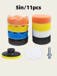 17pcs Polishing Tool Set, Includes Polishing Pads, Car Polisher Accessories And Adjustable Angle Polishing Sponge Pads, Car Wash Sponge - A - View 12