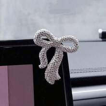 Pegatina de coche con lazo de strass brillante - Decoración interior divertida, accesorio universal para coche, regalo perfecto para mujeres - A - Ver 8
