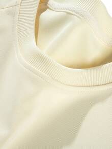 Men's Old Money Style Casual Sports Loose Fit Sweatshirt - Apricot - View 5
