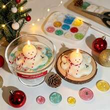 1pc Simple Halloween Snow Doll Shaped Silicone Mold, Suitable For Halloween Candle Decoration Resin Dropping Craftsmanship, Simple Demoulding, Reusable Silicone Mold. - White - View 5