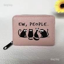 Cartoon Cat Print Card Holder, Lightweight Fashion Wallet, Suitable For Daily Use, Women's Gift Mini Wallet Handbag - Multicolor - View 13