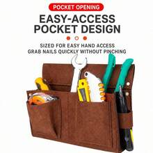 1pc Heavy Duty Nail Pouch Wear-Resistant Rivet Reinforced Multi-Purpose Waist Tool Bag - A - View 9