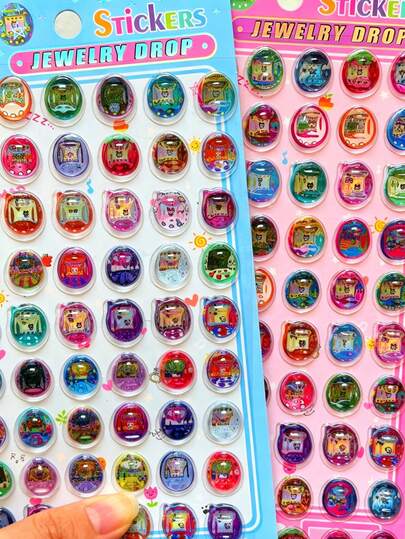 Cute Animal Series Colorful 3D Epoxy Resin Stickers, High-Quality Self-Adhesive Waterproof Decorative Stickers, Exquisite 3D Stereoscopic Design, Tactile 3D Effect, Rich Decorative Aesthetics, Suitable For DIY Projects, Toy Decoration, Manuals, Diaries, Notebooks, Laptops And Phone Cases