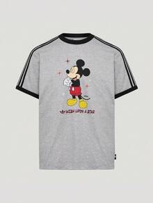 Adidas Originals Camiseta de manga corta sin cuello de punto MICKEY WISH camiseta para hombre TK7775 - Gris - Ver 1