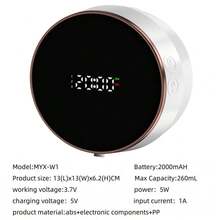 Round Wall-Mounted Automatic Soap Dispenser,Contactless Automatic Touchless Liquid Dispenser,Wall-Mounted, Modern Smart LCD Display, USBRechargeable Hand Soap Dispenser, Suitable ForBathroom And Kitchen Home Bathroom - View 5