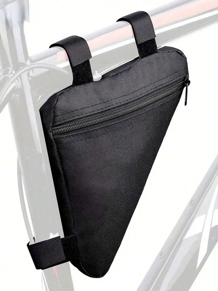 1pc/2pcs Quick-Release Bicycle Tripod Bag - Made Of Durable Oxford Fabric, Featuring Adjustable Straps & Secure Zipper Closure, Stylish Black Riding Storage Bag, Convenient For Bicycle Access And Outdoor Exploration - Multicolor - View 1