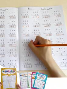 Kids Math Worksheets, Preschool & Kindergarten Basic Math Practice Sheets, Number Lines, Addition & Subtraction Within 1000, Mixed Operations, Multiplication & Division, Homeschool Learning, Educational Tool - Multicolor - View 3