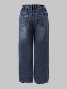 Tween Boys' Denim Long Pants, Spring/Autumn - Dark Wash - View 7