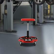 YUNRUX Workshop Rolling Seat, Pneumatic Garage Seat, Rolling Pneumatic Workshop Seat - A - 查看 10