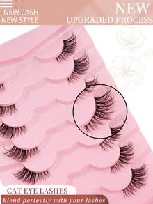 Manga Wet Eyelashes! One-Piece Voluminous Curly Camera-Ready Black Stem Eyelashes - Multicolor - View 4