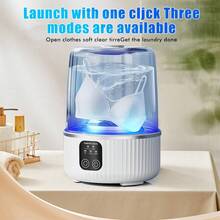 Travel Mini Washer Rechargeable 4000mAh, USB Portable Laundry Machine With 3 Timed Modes, Compact Turbine Cleaner For Underwear Socks Delicates, White, Ideal For Camping RV Apartment, Lightweight & Powerful - X8MINI-xYJ-wHITE - View 5