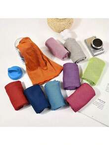 1pc, Towel Bath Set, Coral Fleece Wide Strip Towel, Bath Towel, Soft Absorbent, Towel Bath Set, Soft Absorbent Microfiber, No Shedding, Modern Style, High Absorbency, Suitable For Home, Travel, Outdoor Sports, Shower, Face Washing, Polyester And Nylon - Pink - View 9