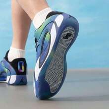 Nike 男 TATUM 4 LEAPF塔圖姆運動實戰籃球鞋 - 黑色/藍綠色 - 查看 7