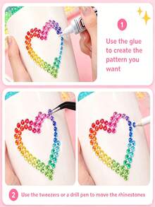 40000 Buah Rhinestone Resin Jelly 40 Warna untuk Kit Glitter DIY, Rhinestone Resin Aneka Warna dengan 3 Buah Lem Perhiasan B7000 10ml untuk Seni Berlian, Kerajinan dan Dekorasi DIY - Beraneka warna - View 8