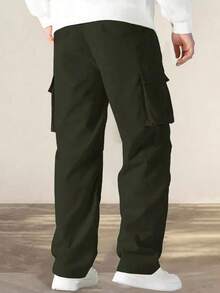 Men's Casual Summer Lightweight Cargo Pants Fashion Multi-Pocket Long Pants Sports Fall - Army Green - View 4