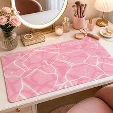 Glitter Cracked Marble Large Vanity Mat, Shiny Star Line Print Non-Slip Rubber Extended Mouse Pad, Waterproof Long Keyboard Pad, Suitable For Makeup Table, Office Desk Decoration - View 22