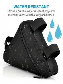 1pc/2pcs Quick-Release Bicycle Tripod Bag - Made Of Durable Oxford Fabric, Featuring Adjustable Straps & Secure Zipper Closure, Stylish Black Riding Storage Bag, Convenient For Bicycle Access And Outdoor Exploration - Multicolor - View 4