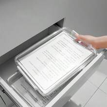 1pc Dust-Proof Desktop Certificate Storage Box, Suitable For A4 Documents And Certificates, Moisture-Proof Document Bag, Used For Record Keeping, Back To School Season, School Supplies - A - View 5