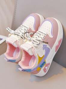 1 Pasang Sepatu Skateboard Olahraga Anak Kasual Modis untuk Semua Musim - Baby Pink - View 6