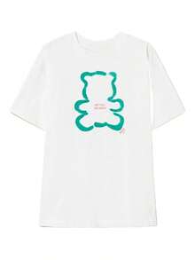 Camiseta Unisex de Mujer Estilo Rock Underground Lavada - Blanco - Ver 1