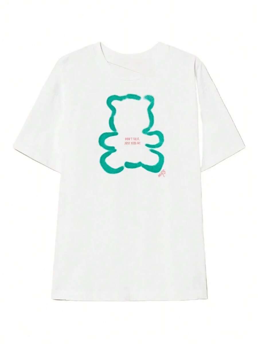 Camiseta Unisex de Mujer Estilo Rock Underground Lavada - Blanco - Ver 1