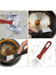 2/3/8pcs Steel Wire Brush Cleaning Set, BBQ Cleaning Tools, Random Color Shipment. Includes Multi-Function Kitchen Cleaning Brush, Scraper And Gas Stove Cleaning Brush, Effectively Removes Stubborn Grease, Practical Household Items, 1pc Kitchen Cleaning Brush - Multiple Styles - View 5