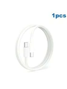 1pc 3.3ft/100cm USB-C To Type-C/Lightning Charging Data Cable, Fast Charging High-Efficiency Data Transfer Cable, Compatible With IPhone 17 Pro Max/17 Pro/17/Air/16/15/14/13/12/11/XS/XR/8/ Series - White - View 11