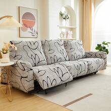 4/6/8pcs Printed Lounge Chair Covers, All-Season Universal Lounge Chair Slipcovers For Office, Living Room, Home Decor, Washable Sofa Covers - Grey - View 6