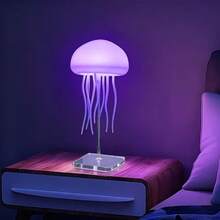 Jellyfish Night Light RGB Ambient Light, USB Rechargeable Bedside Lamp, Gradient Color Changing, Dynamic Tentacle Jellyfish Aquarium Atmosphere Light, LED Room Decor Light, Christmas Birthday Gift, Suitable For Girls And Boys - 1PC - View 12