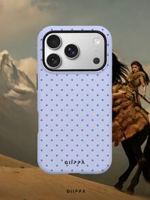GIIPPA 柔軟可愛白色波點手機殼，Y2K風格，適用於 iPhone 17/16/15/14/13/12/11 Pro Max - 淡紫色 - 查看 7