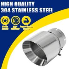 3''Inlet 4''Outlet Tailpipe Trim Tip Exhaust End Pipe Polished Stainless Steel - A - View 8