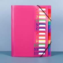 A4 Rainbow File Organizer, Large Capacity Korean Style Office Supplies | Suitable For School, University, Workplace, Home And Office Colorful File Storage | Back To School Season, Office Stationery And Storage Solutions For Students, Teachers And Professionals - Multicolor - View 10