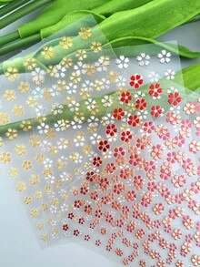 4pcs/1pc Stiker Kuku Laser Motif Bunga, Desain Bunga, Warna-warni Serbaguna Mudah Dibuat, Kreasi Seni Kuku DIY Eksklusif untuk Anak-anak, Cocok untuk Ulang Tahun, Pesta, Dekorasi Kuku Sehari-hari - MultiWarna - View 9