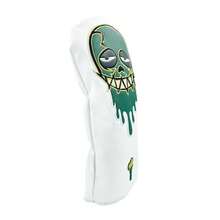 Dripping Skull Design Golf Club Head Cover / Thick Padded / Lychee Texture PU / Soft Fleece Lining / Niche Stylish Golf Protection Cover / Summer Sports Accessory - White - View 4