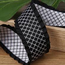 Diamond Lattice Pattern Lace Ribbon For DIY Bow Hair Accessories, Clothing, Shoes, Hats, Gift Boxes, Flowers - Multicolor - View 13