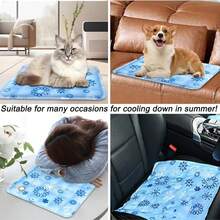 Durable Pet Cooling Mat For Summer, Easy To Clean, Comfortable And Cool Dog/Cat Bed - Baby Blue - View 2